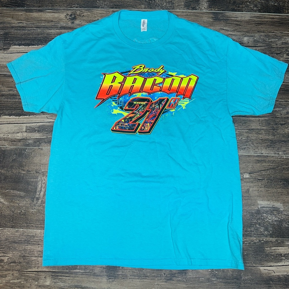 Sprint Car Racing Tee Brody Bacon 21H Graphic Shirt Large - GUC